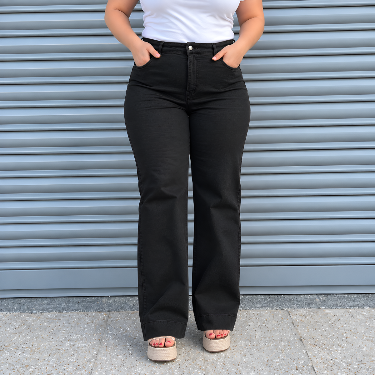 Baggy avec ourlet Grande taille