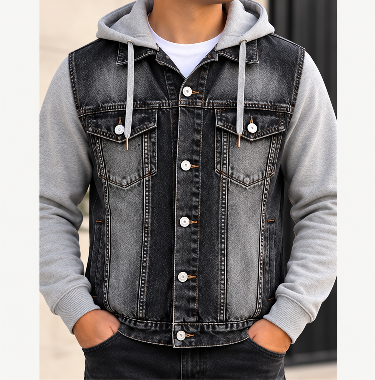 Blouson Plâtrier Homme à Capuche