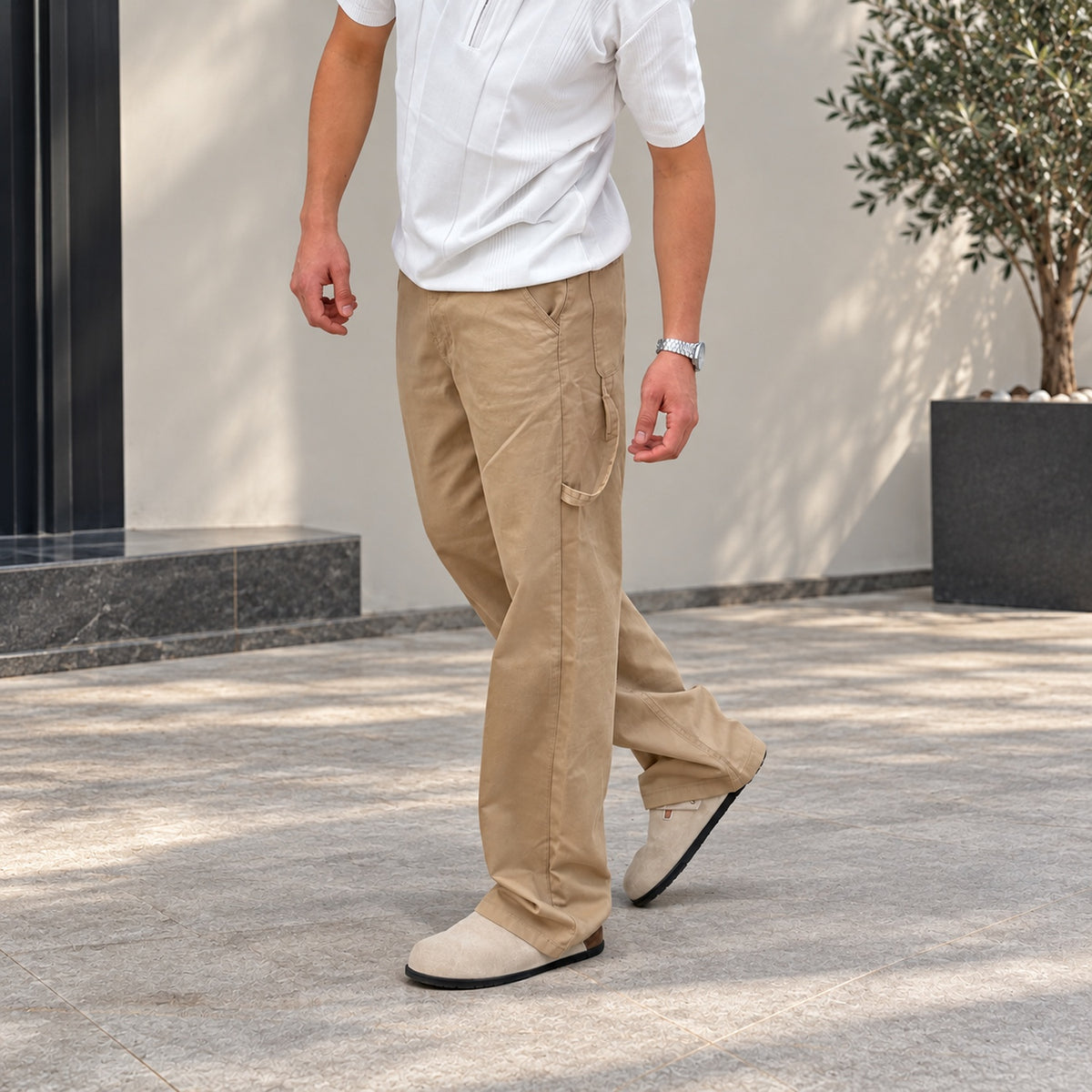 Jean baggy à poche marteau