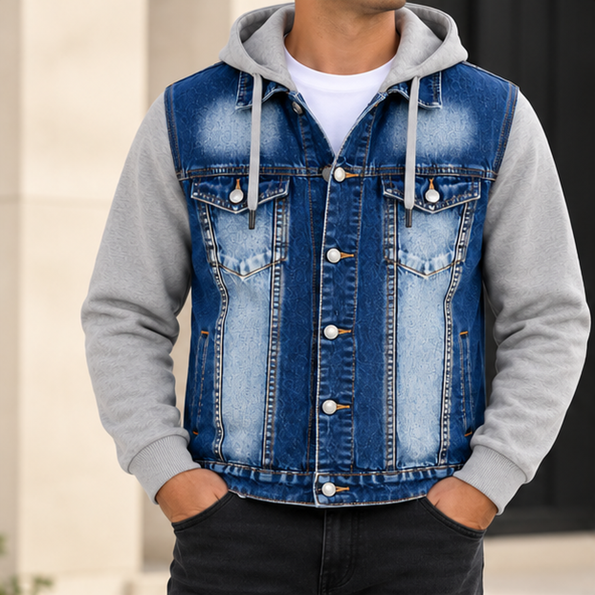 Blouson Plâtrier Homme à Capuche